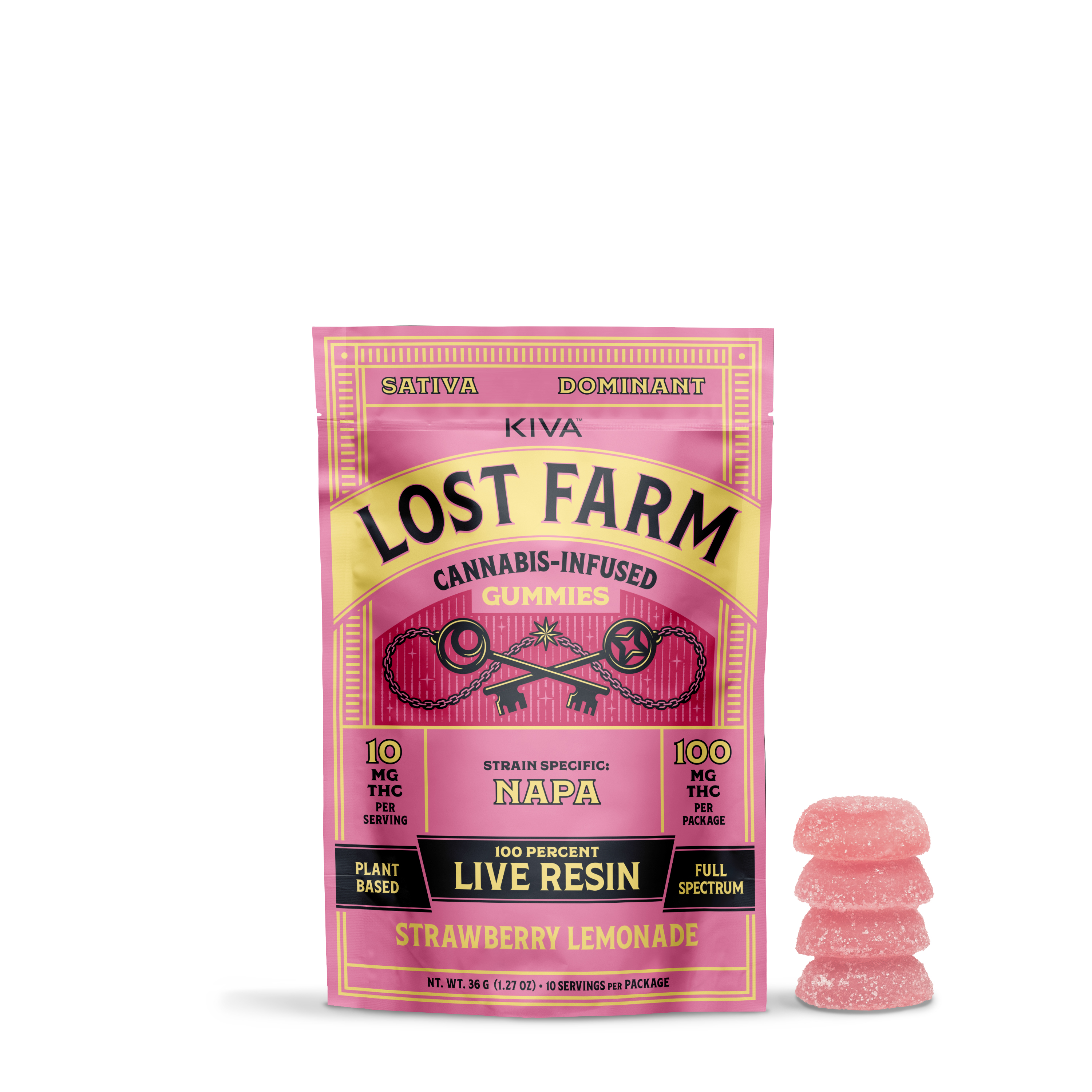 Photograph of product: Lost Farm-Live Resin Gummy- Strawberry Lemonade X Napa