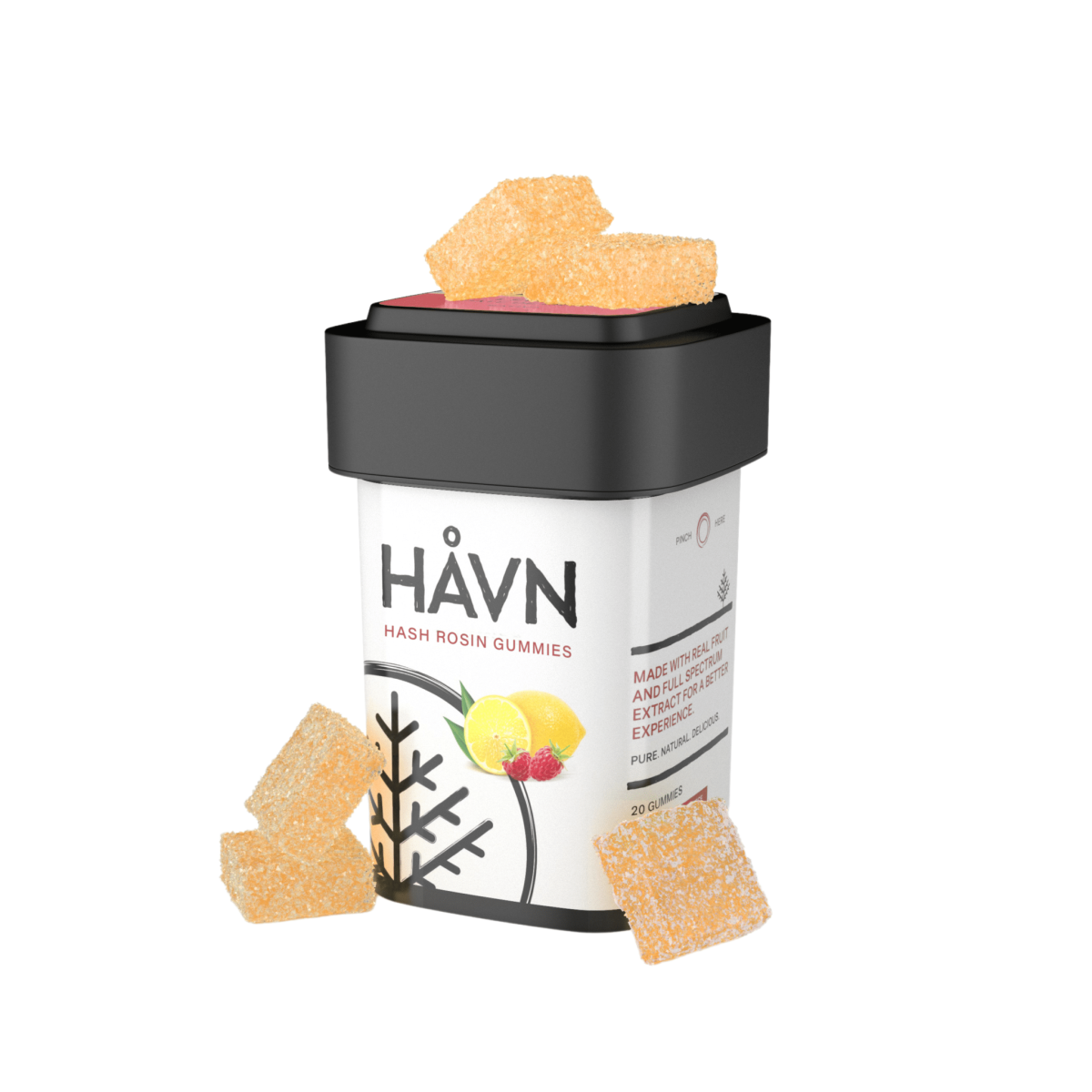 Photograph of product: Raspberry Lemonade | au chocolat Rosin Gummies | 100mg | Hybrid