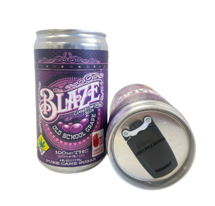 Photograph of product: Blaze Soda - Old School Grape [100mg] - 6oz Edible Drink