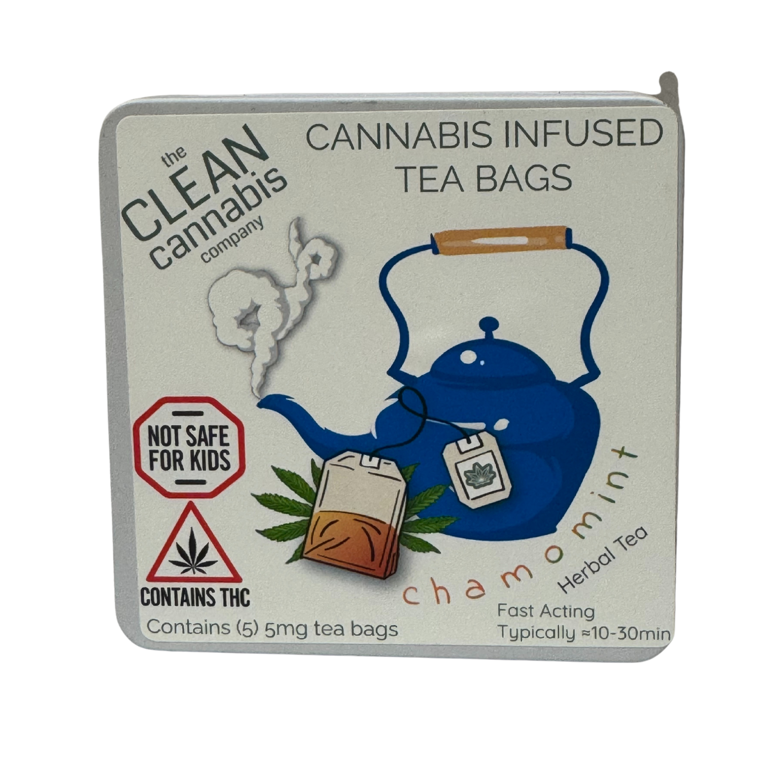 Photograph of Product: Cannabis Infused Fast Acting Tea Bags - Chamomint I 25mg I The Clean Cannabis Company
