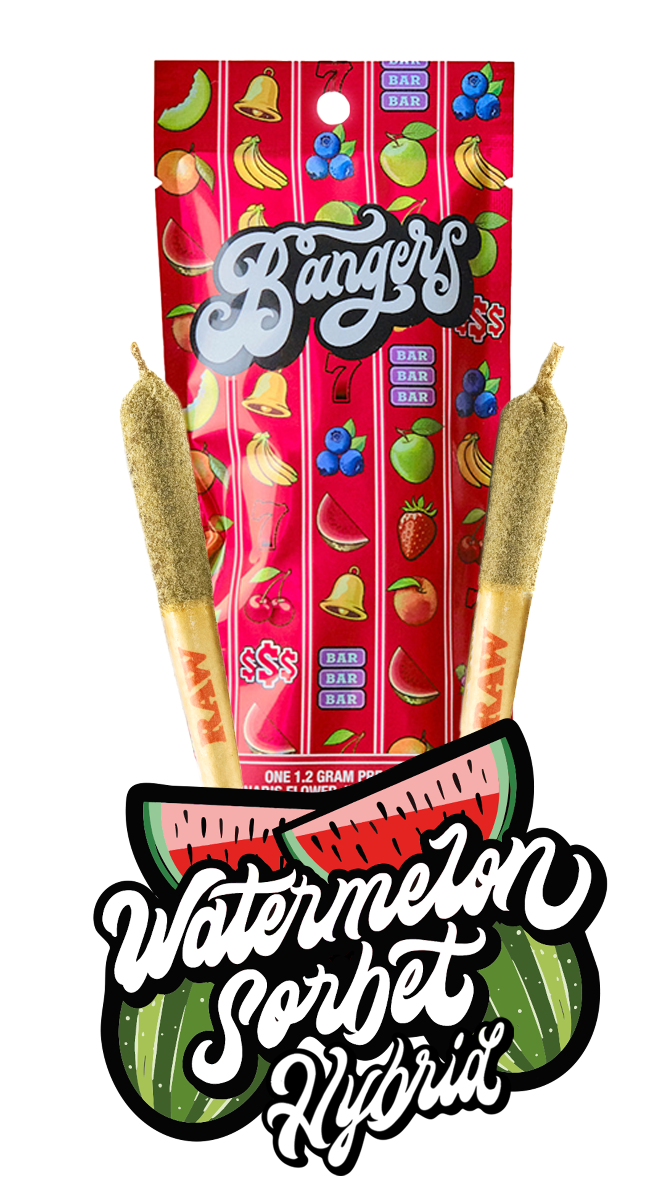 Photograph of product: Infused Pre Rolls | Watermelon Sorbet