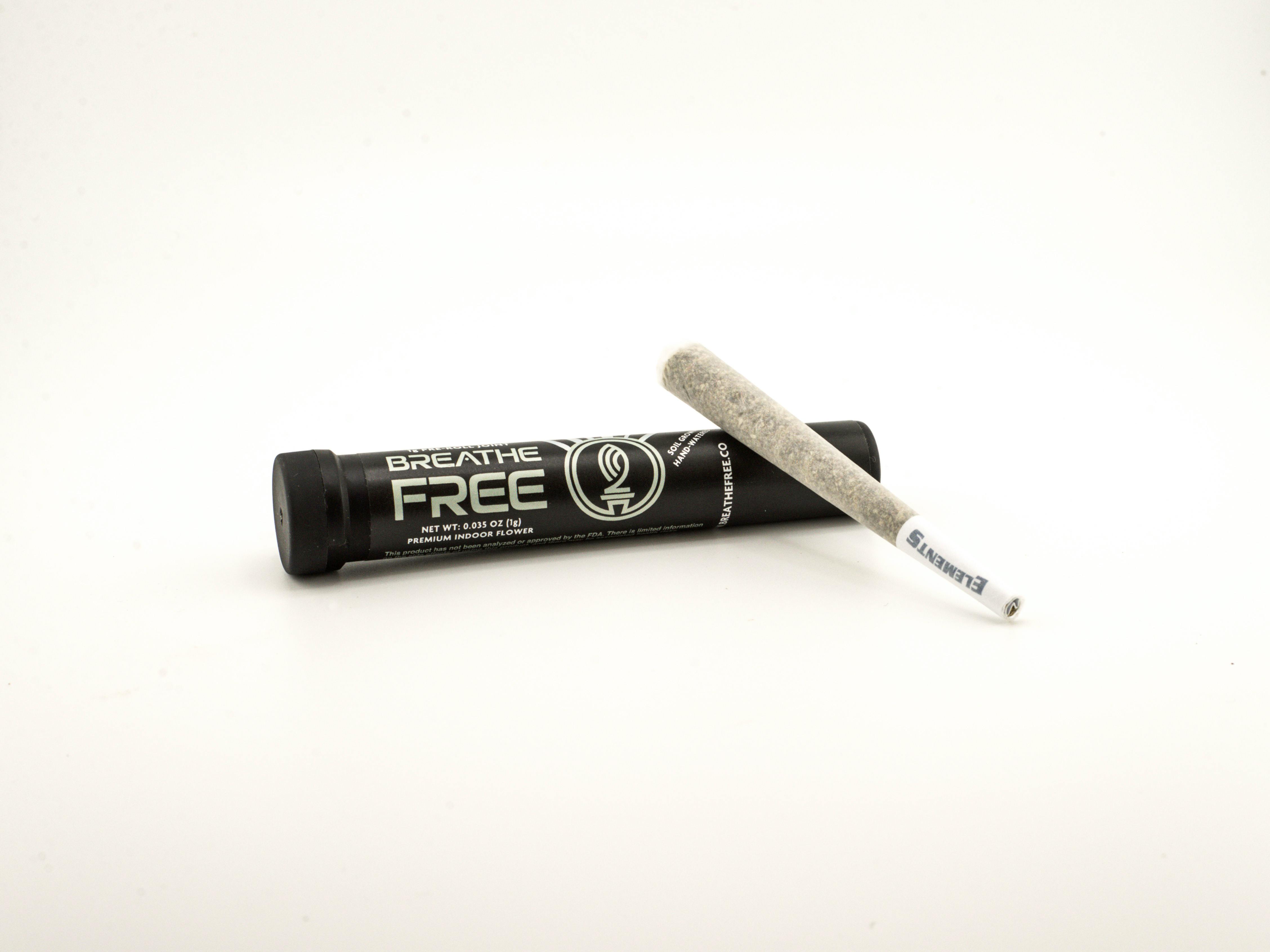 Photograph of product: Breathe Free | ZELIUM 1g Pre-roll