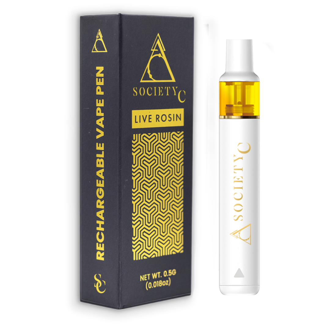 Photograph of product: Society C Red Pop All-In-One Live Rosin Vape | 0.5g