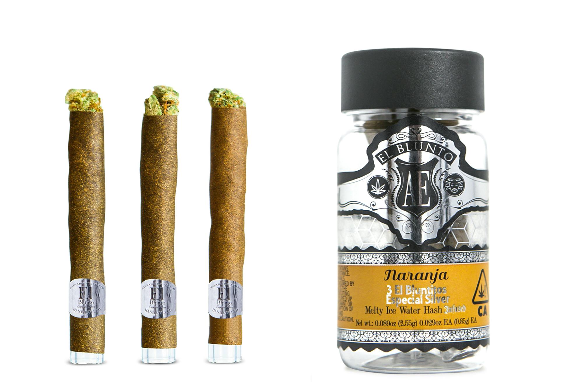Photograph of product: El Blunto by Albert Einstone's | El Bluntito Especial Silver - Naranja - au chocolat Infused Blunt (3 Pack) | 2.25g