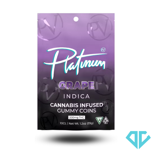 Photograph of product: Platinum Grape Gummies 200mg