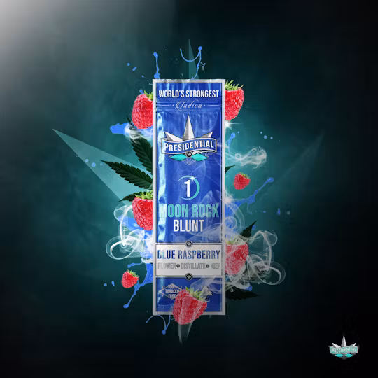 Photograph of product: Blue Raspberry [I] Moon Rock Blunt | Presidential