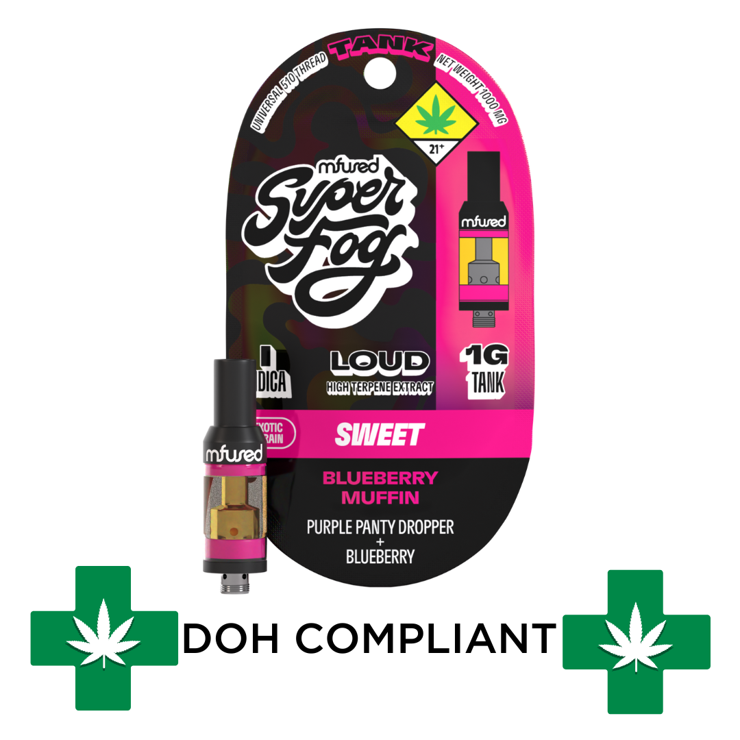 Photograph of product: DOH | Blueberry Muffin Super Fog Loud Cartridge | 1g