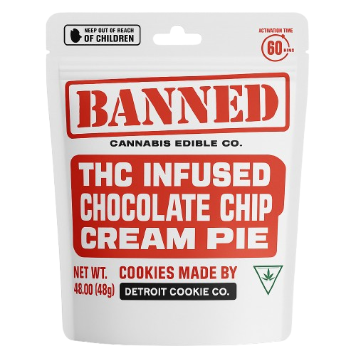 Photograph of product: Chocolate Chip Cream Pie | 200mg Snacks