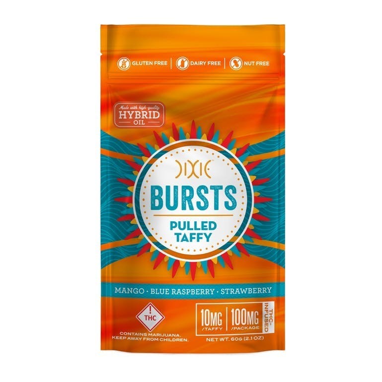 Photograph of product: Bursts Pulled Taffy - Hybrid