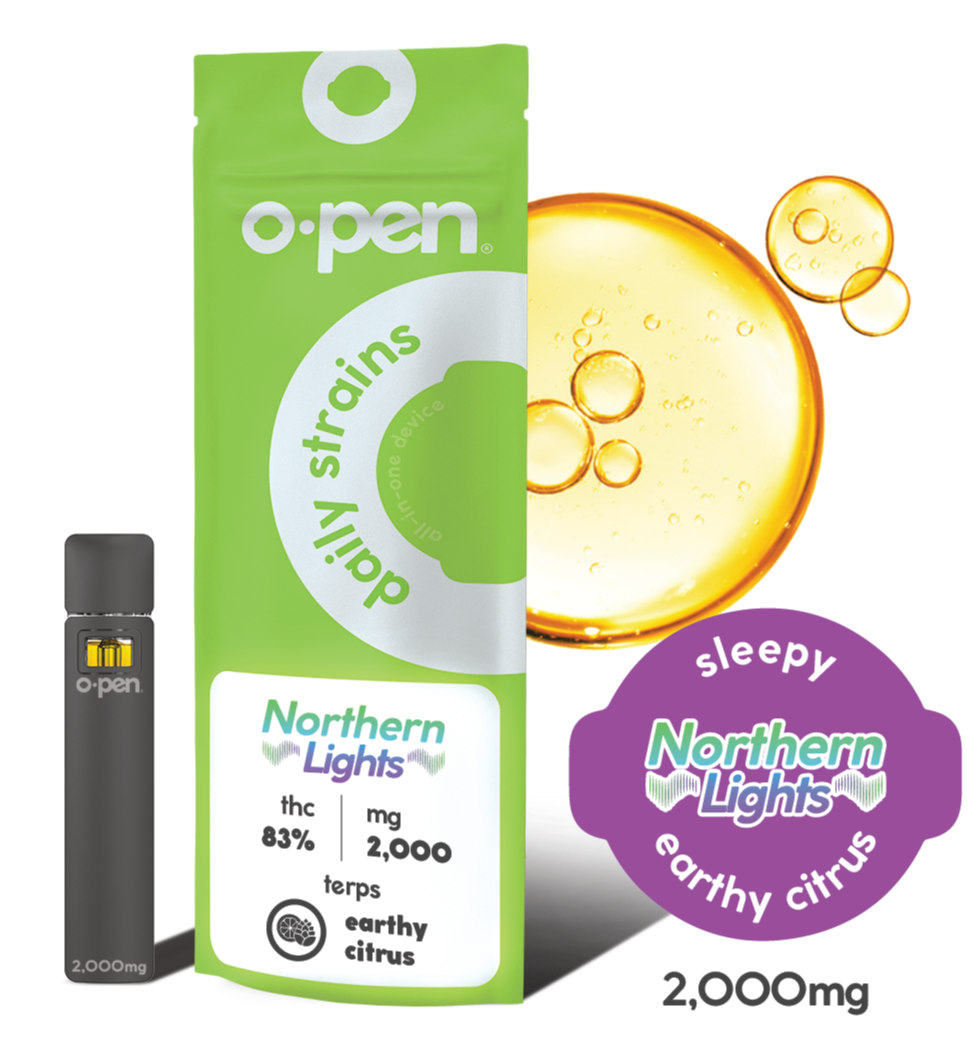 Photograph of product: O.Pen 2000mg Disposable (I)-Northern Lights