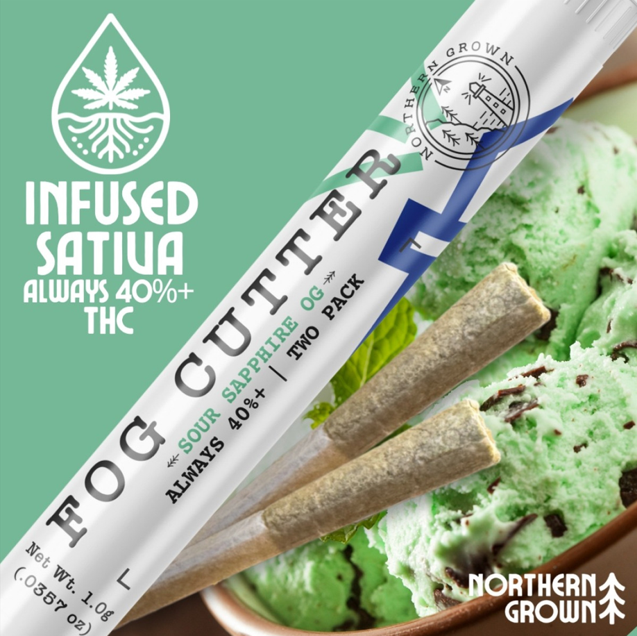 Photograph of product: Sour Sapphire OG -  0.5G 2PK  Infused Hydro Pre roll (TAX INCLUDED)