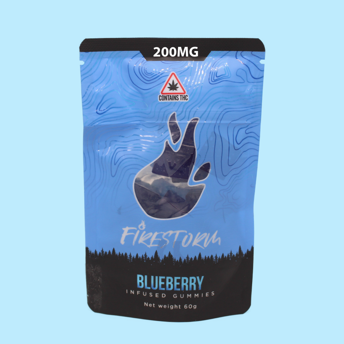 Photograph of product: FireStorm - Blueberry Gummies 200MG