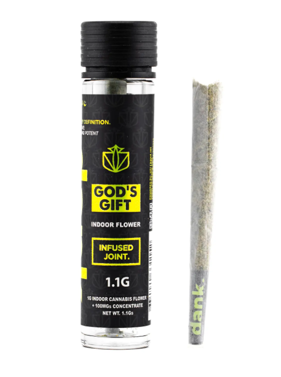 Photograph of Product: Dank | Infused Preroll | God's Gift | 1.1g
