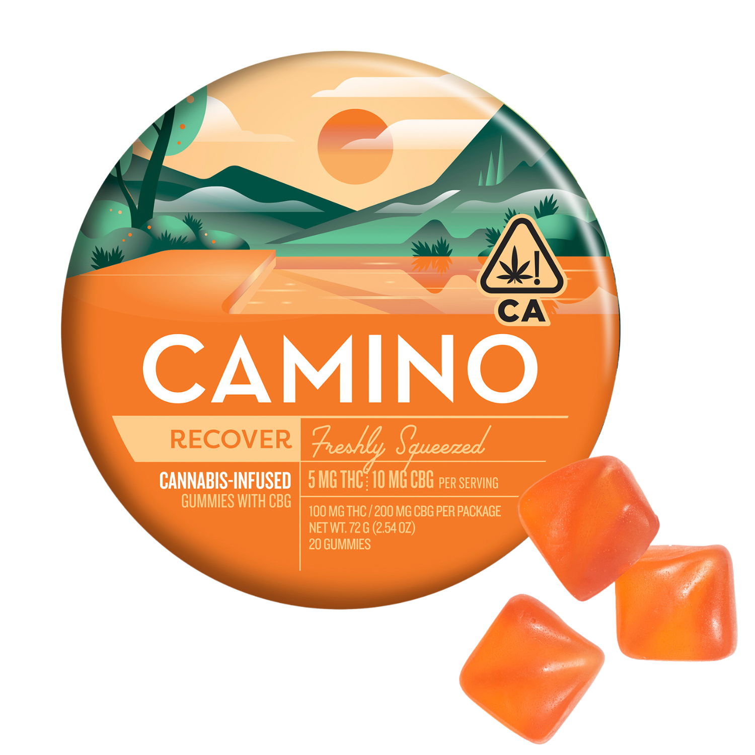 Photograph of product: Camino Freshly Squeezed CBG Gummies