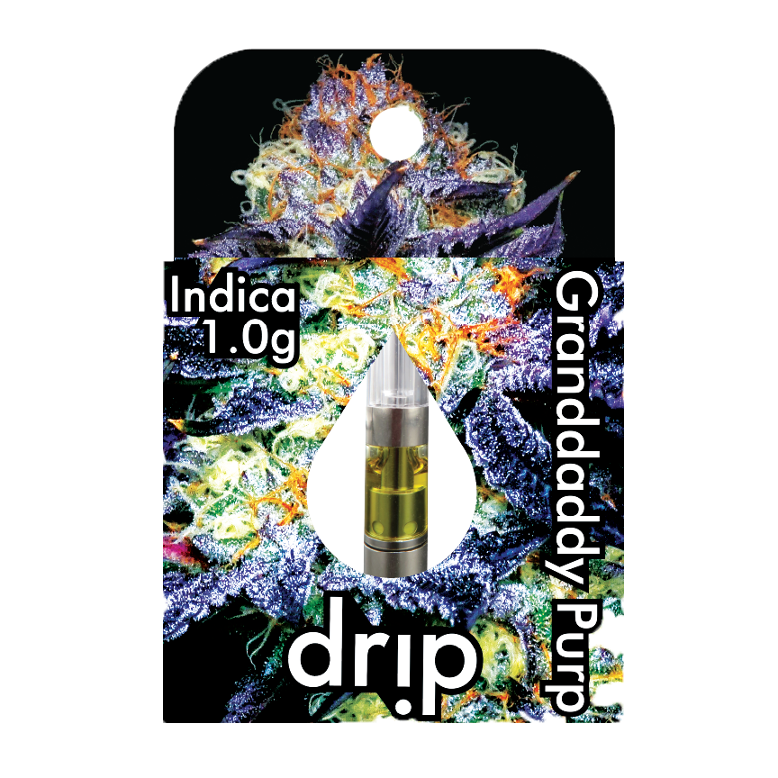 Photograph of product: Drip | Granddaddy Purp | Vape Cart Oui'd