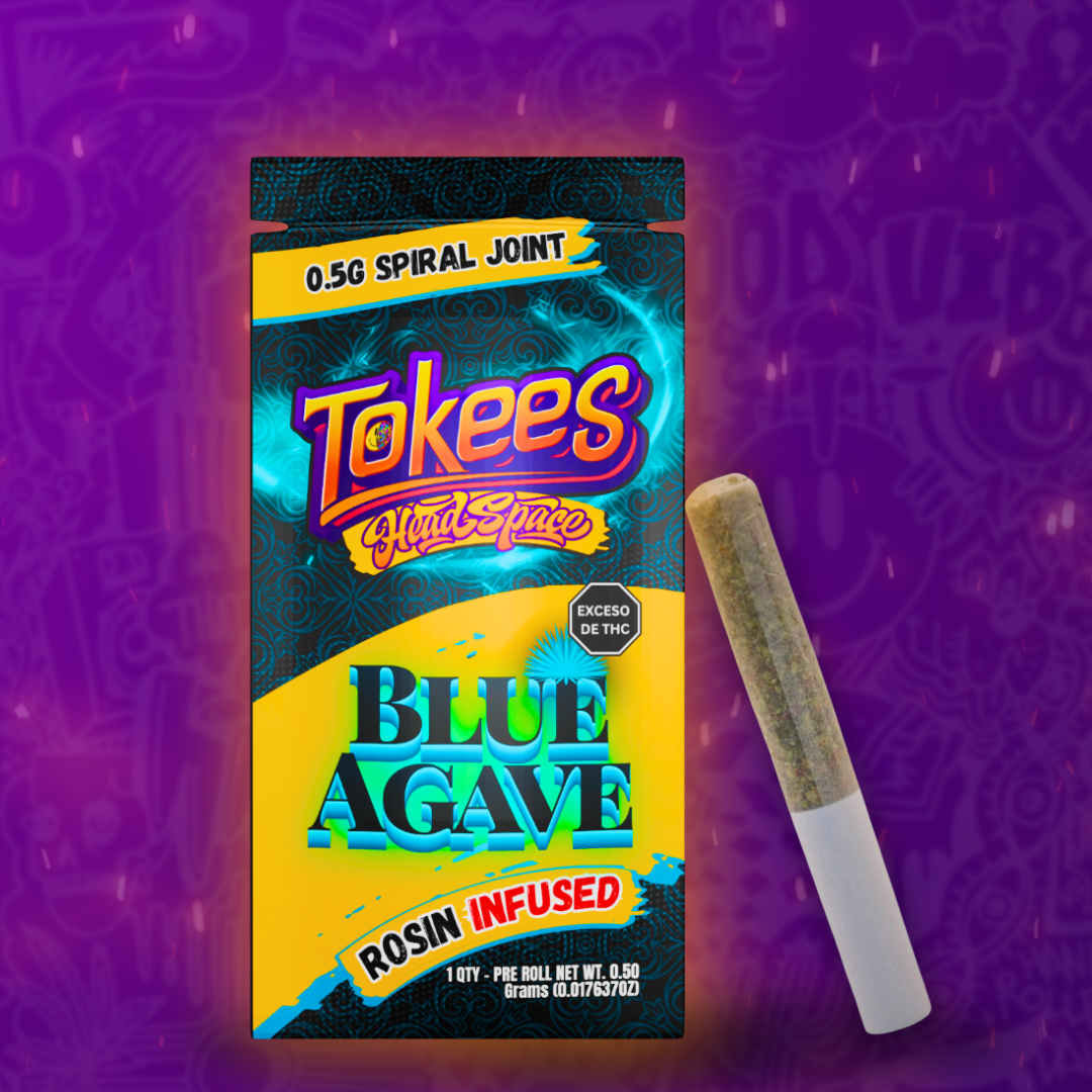 Photograph of product: Tokees | Blue Agave | Infused Joint Rosin Infused | Head Space