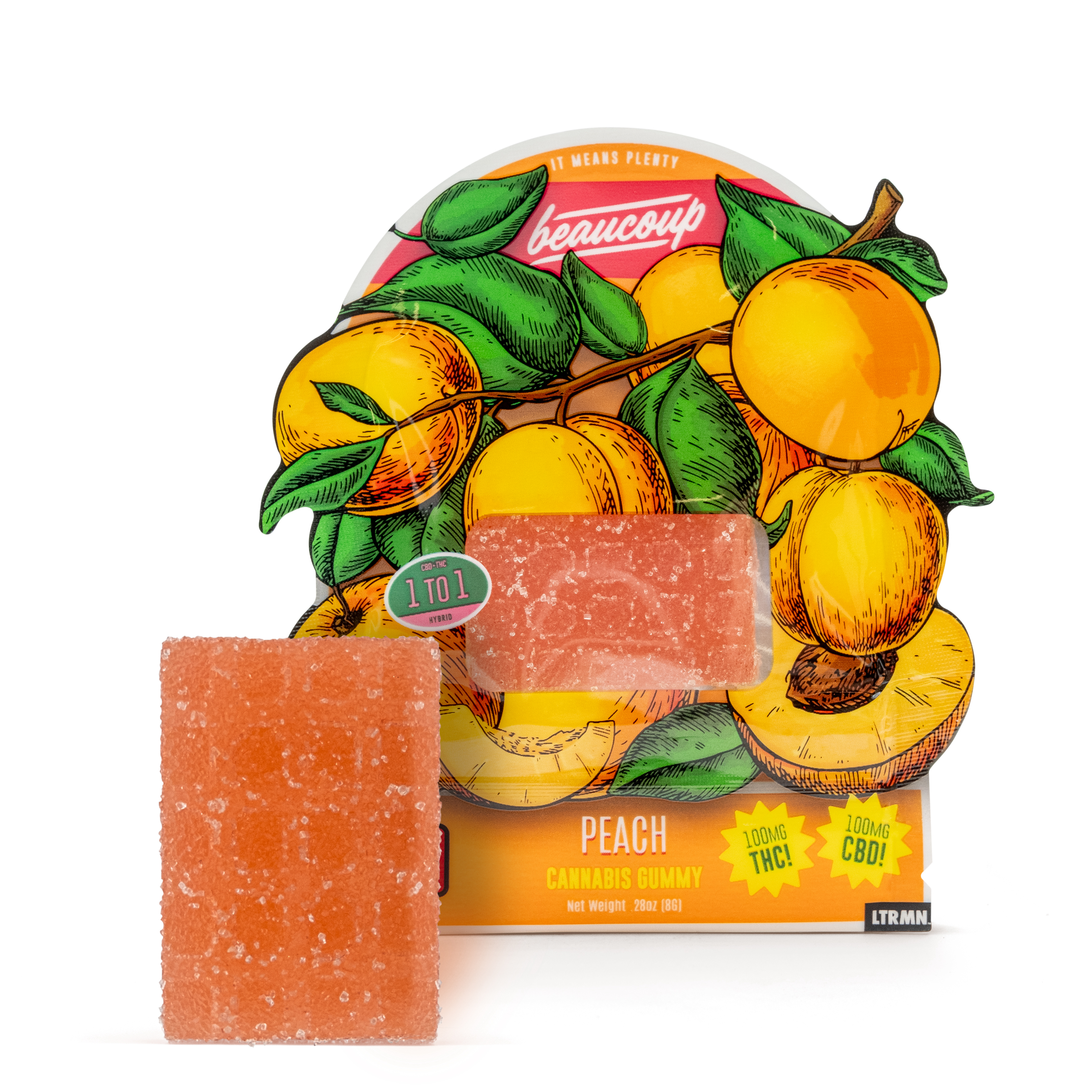 Photograph of product: Peach 1:1 Gummy | 200mg