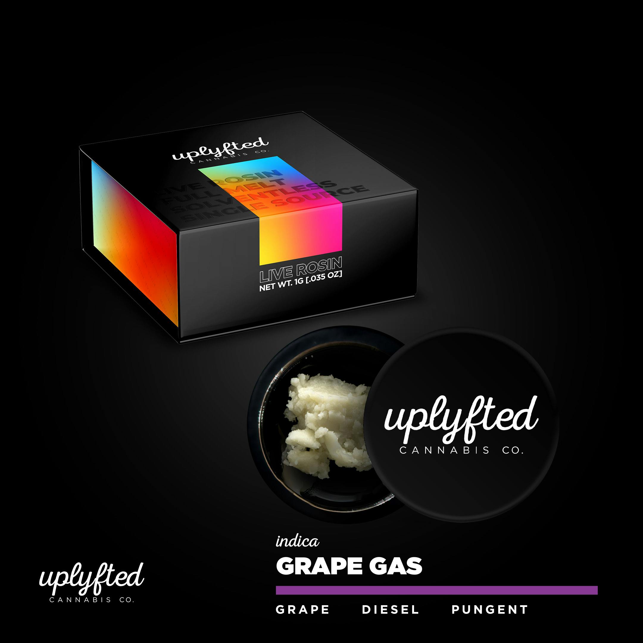 Photograph of product: Uplyfted - Grape Gas Live Rosin 90u 1g