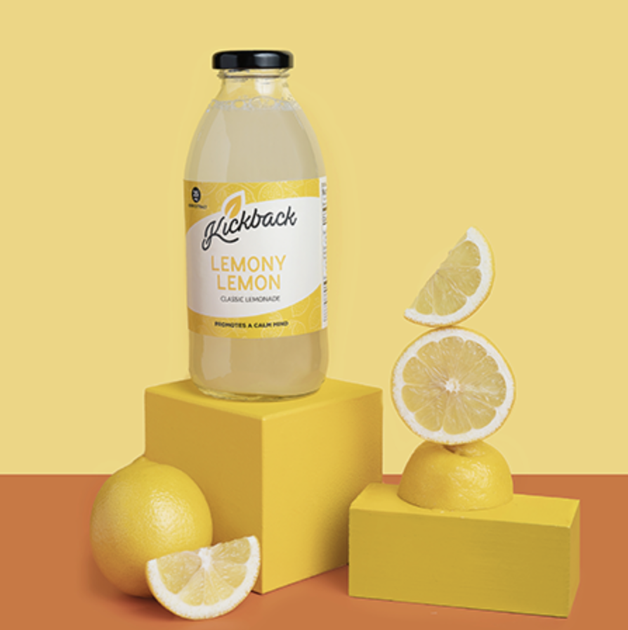 Photograph of product: Kickback Lemony Lemon Lemonade Bottle