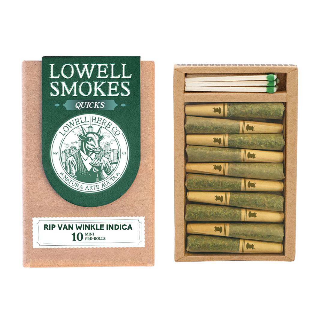 Photograph of product: Lowell Herb Co. | Rip Van Winkle (Quicks) | Pre-Roll 10pk | Oui'd