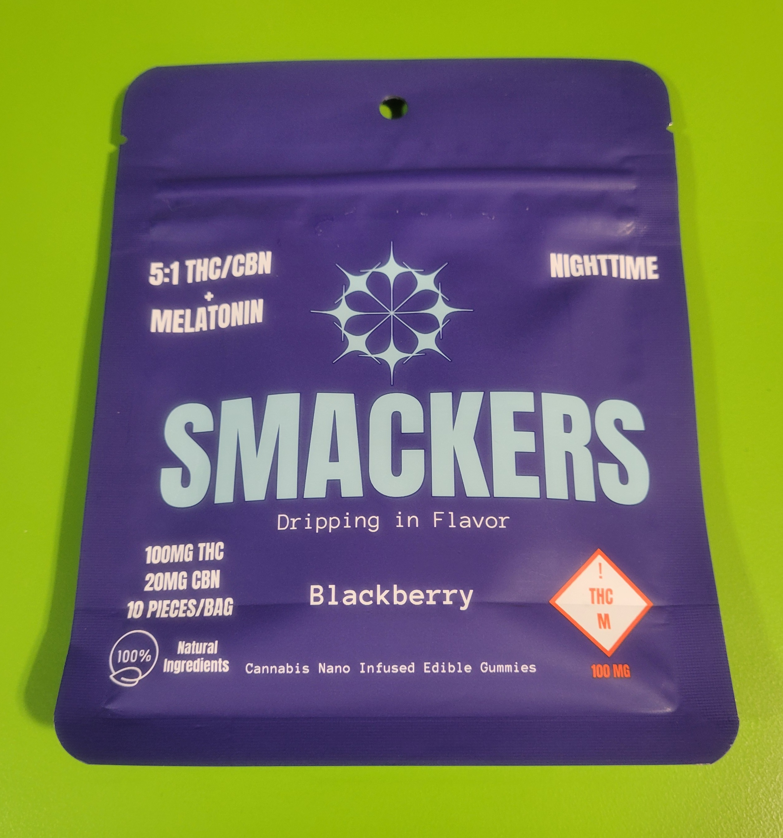 Photograph of product: 100mg Gummies | Blackberry 5:1 TH-oui:CBN