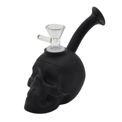 Photograph of product: 6.5" Silicone Skull Bong - BLACK