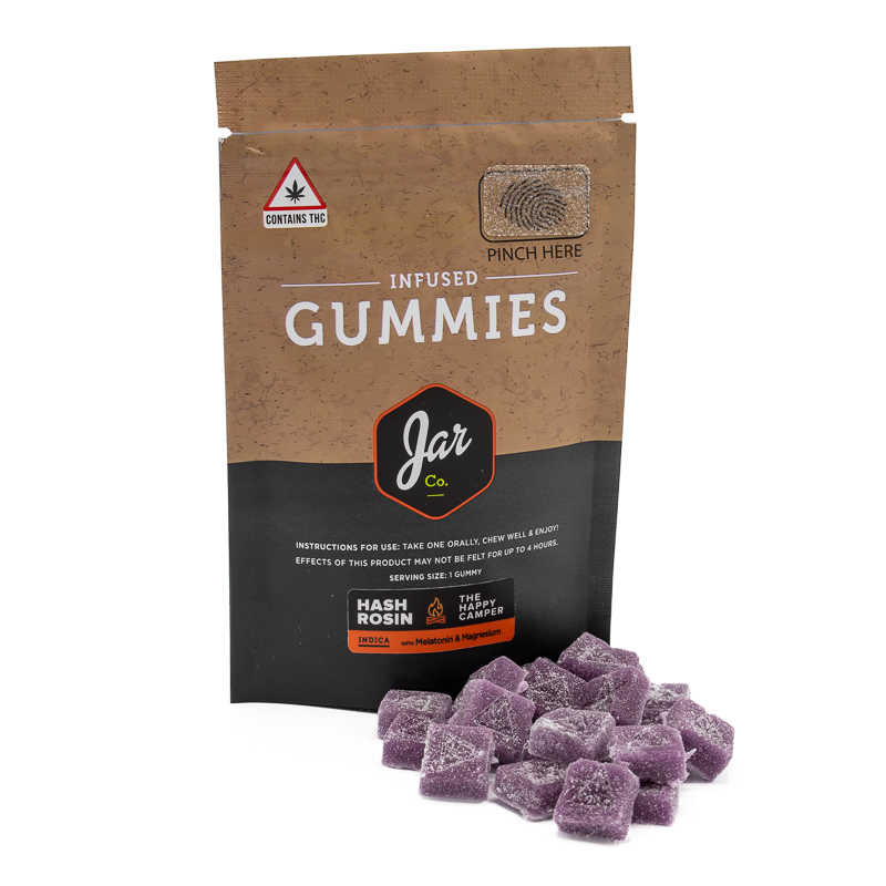 Photograph of product: Jar Co - Blue Raspberry Hybrid au chocolat Rosin Gummies 200MG
