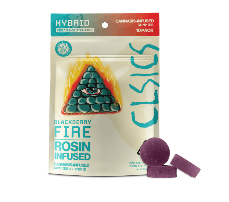 Photograph of product: BLACKBERRY FIRE 100MG LIVE ROSIN GUMMIES