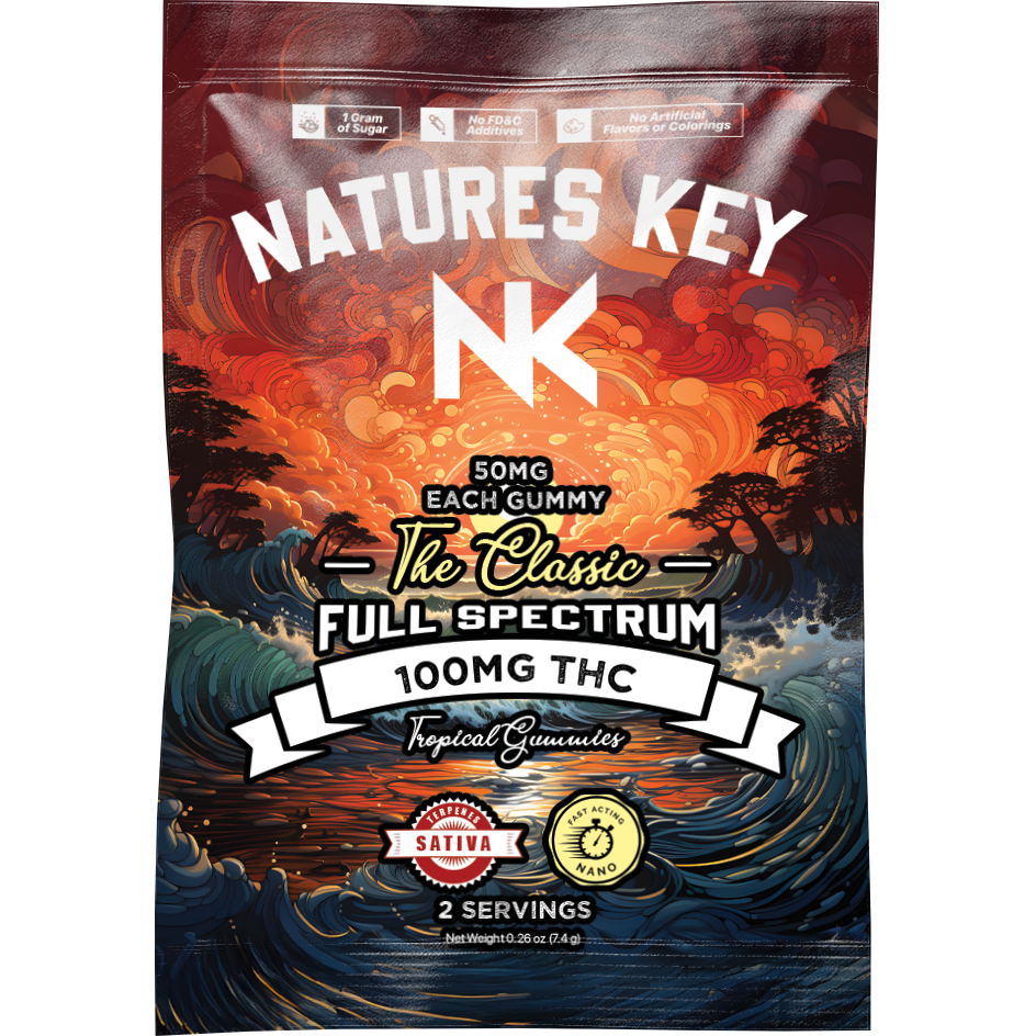 Photograph of product: Nature's Key | Singles | Tropical | Oui'd | 100mg