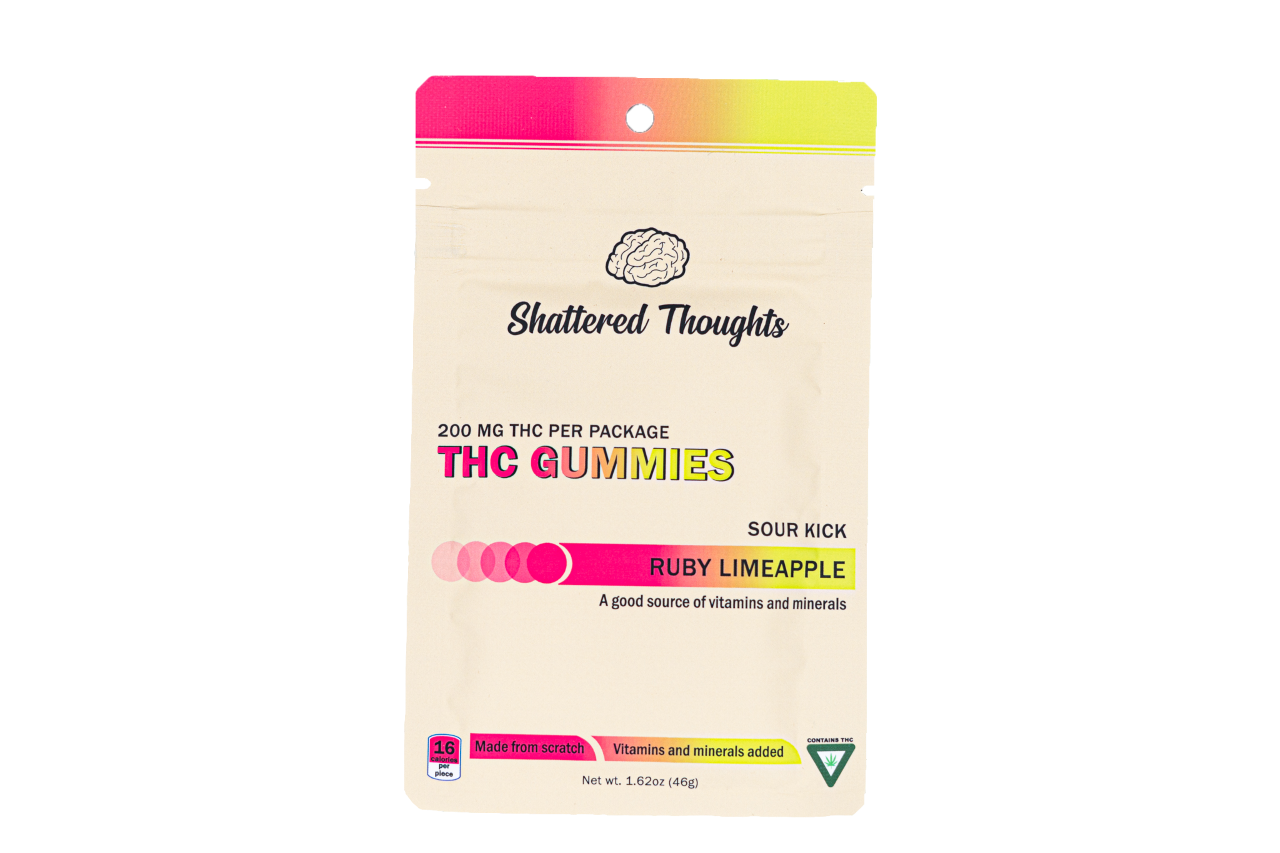 Photograph of product: Shattered Thoughts Dragonfruit Gummies 200mg
