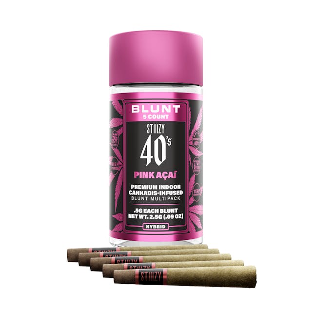 Photograph of product: Pink Acai Mini Blunts Infused 40's 5pk - 2.5g - 
