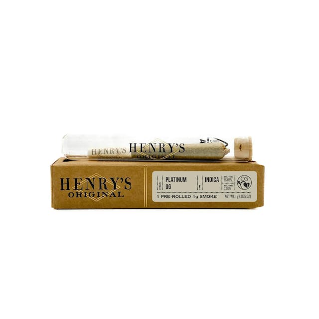 Photograph of product: Platinum OG Pre-Roll - 1g - 