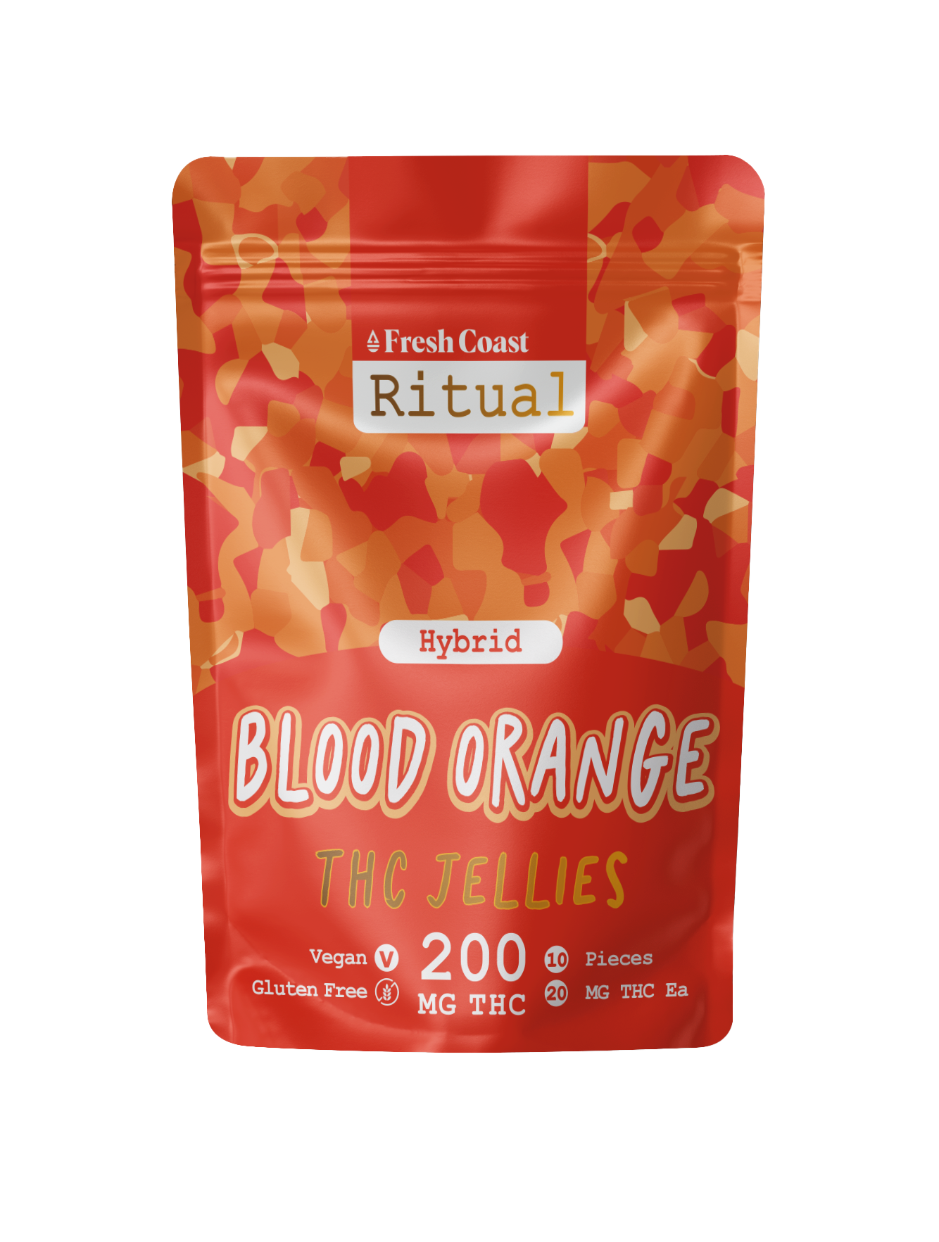 Photograph of product: Blood Orange Hybrid | Jellies Vegan 200MG Gummies | Ritual