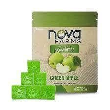 Photograph of product: Green Apple Bites (H) 20pk 5mg I Nova Farms