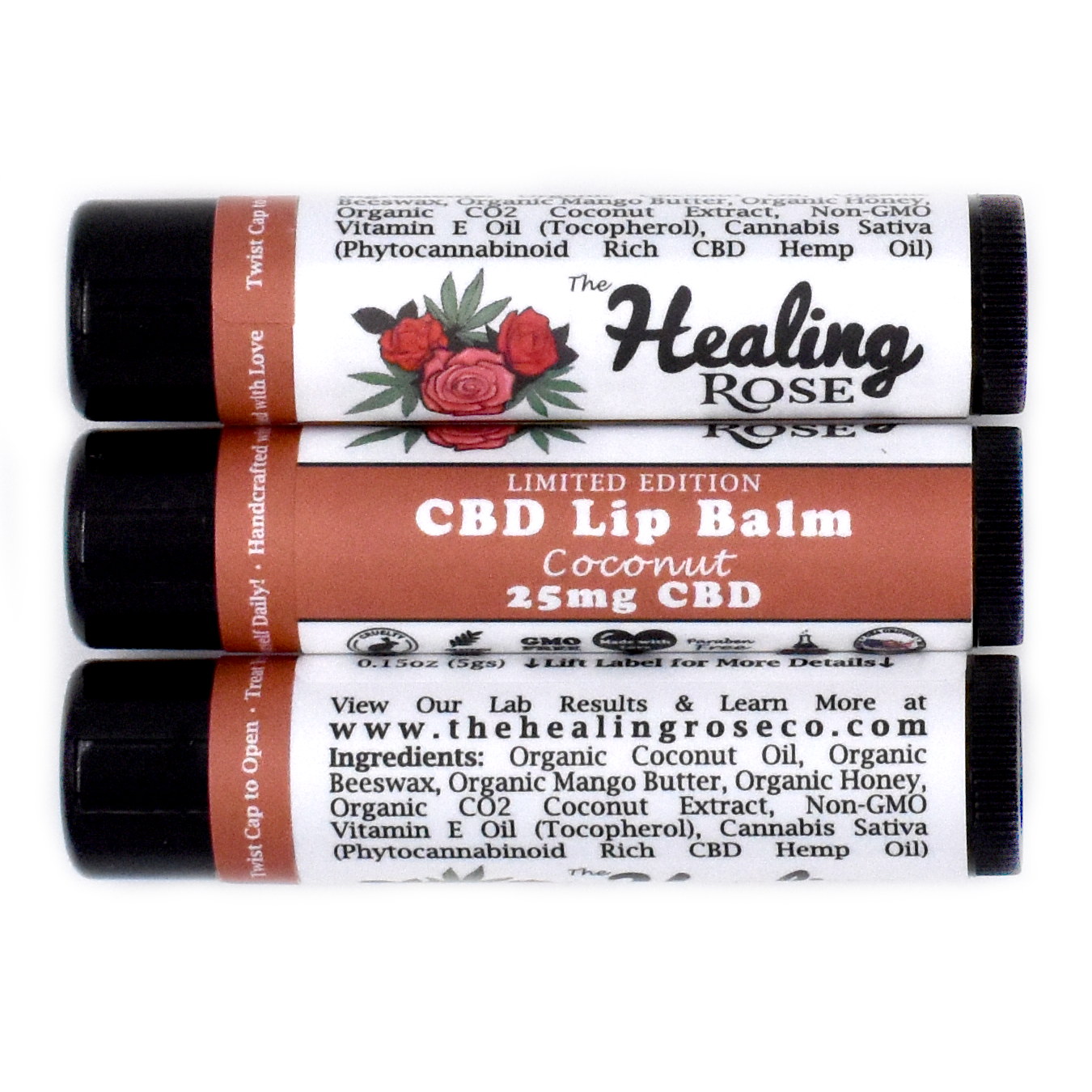Photograph of product: The Healing Rose Lip Balm - Coconut
