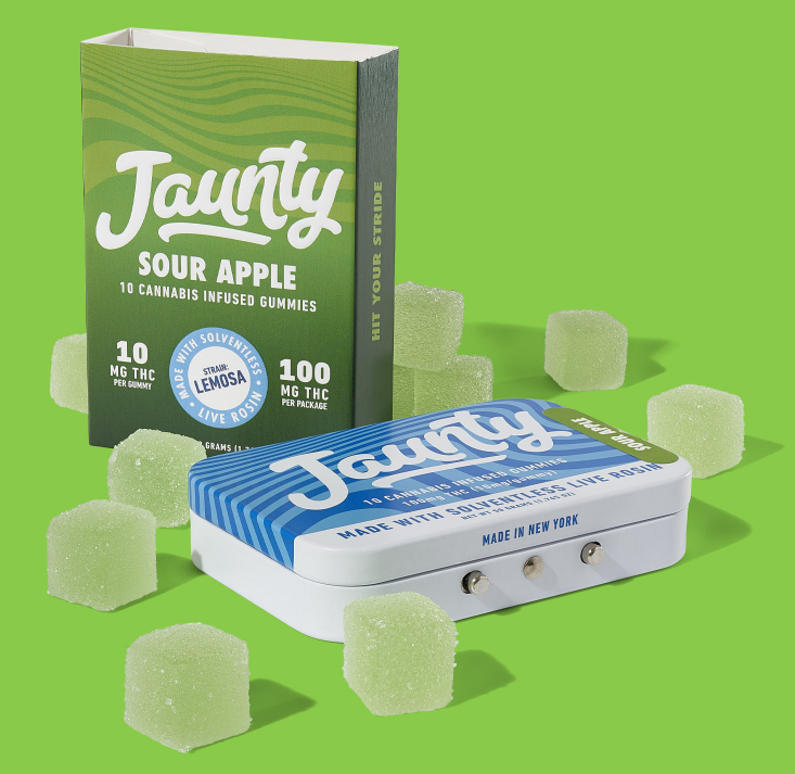 Photograph of product: Gummies | Sour Apple | 10pk 100mg | Jaunty