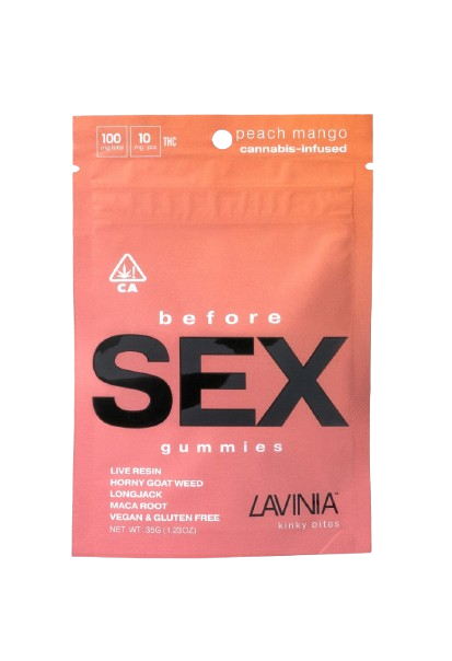 Photograph of product: Lavinia | Before Sex Peach Mango Gummies | 100mg