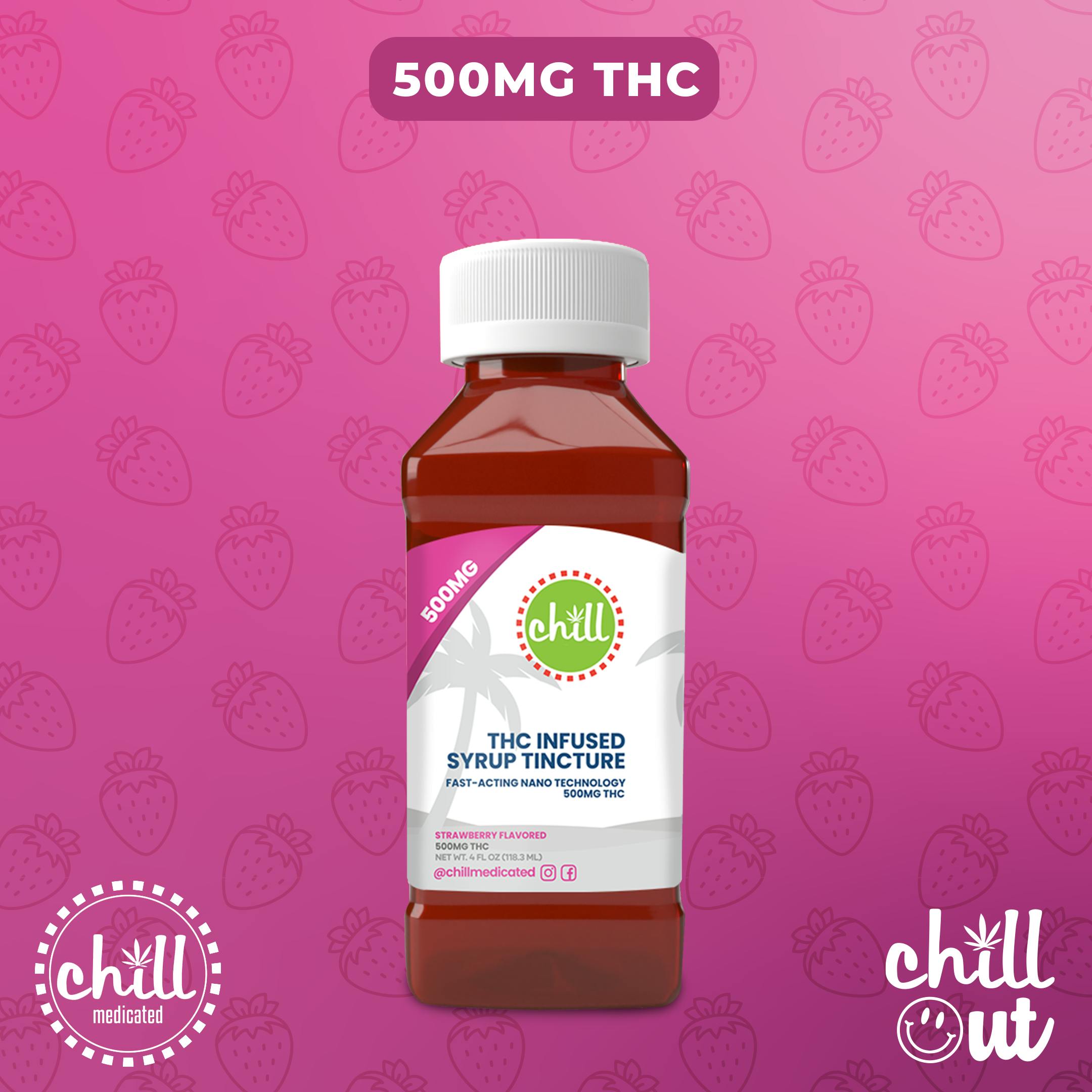 Photograph of product: Strawberry Medicated Syrup | 500mg - Chill