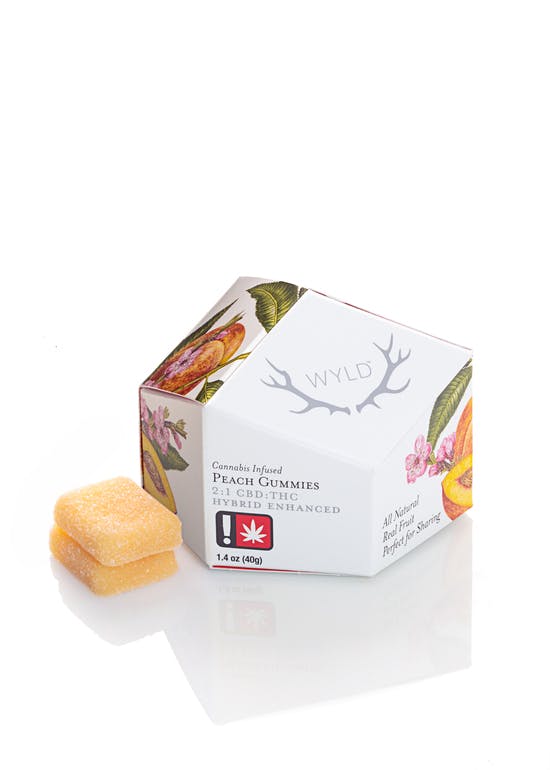 Photograph of product: Peach 2:1 CBD:TH-oui Gummies | 100mg