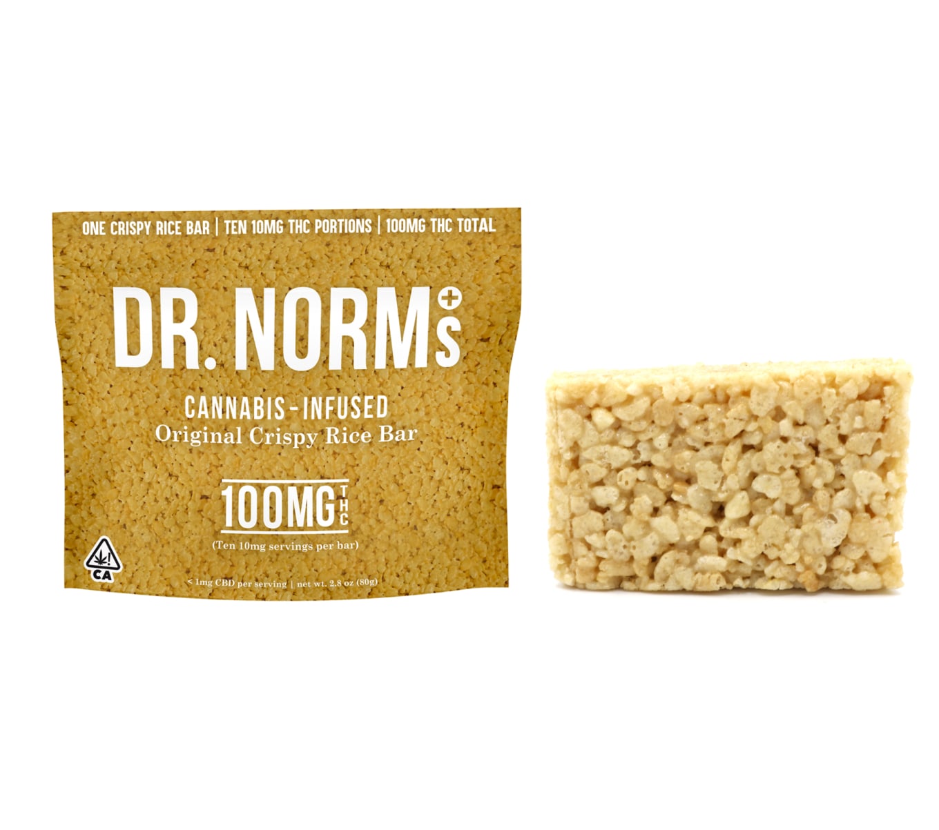 Photograph of product: Dr. Norm's - 100mg - Original Crispy Treat