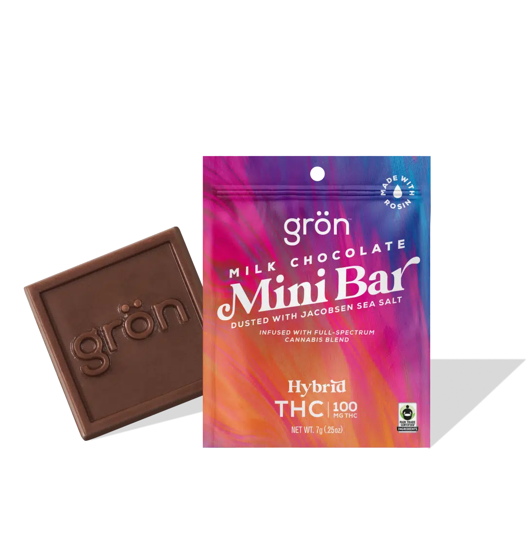 Photograph of product: Grn - Mini Bar - Milk Chocolate Hybrid - Single Chocolate Edible
