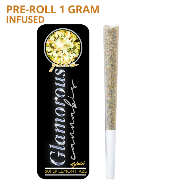 Photograph of product: Glitz Glamorous | Super Lemon Haze | Infused Pre-Roll | 1g