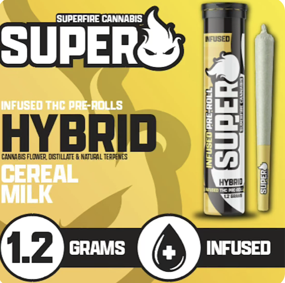Photograph of product: Superfire- Infused Preroll 1.2g- Cereal Milk