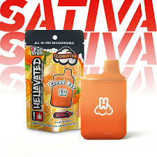 Photograph of product: Clementine Cloud Bar - Hellavated AIO Vape