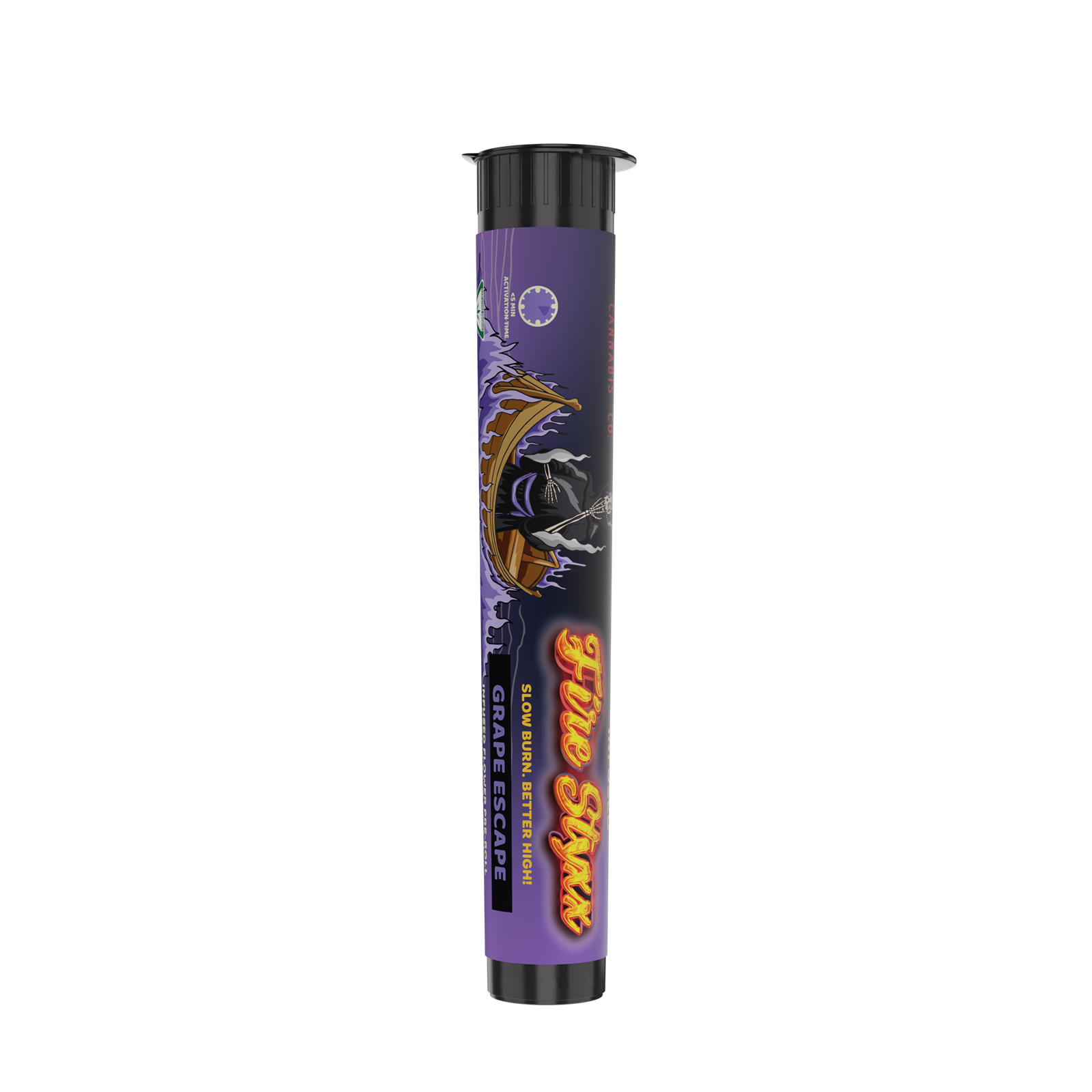 Photograph of product: FIRESTYXX | GRAPE ESCAPE | HYBRID | INFUSED PREROLL | 1G | REC