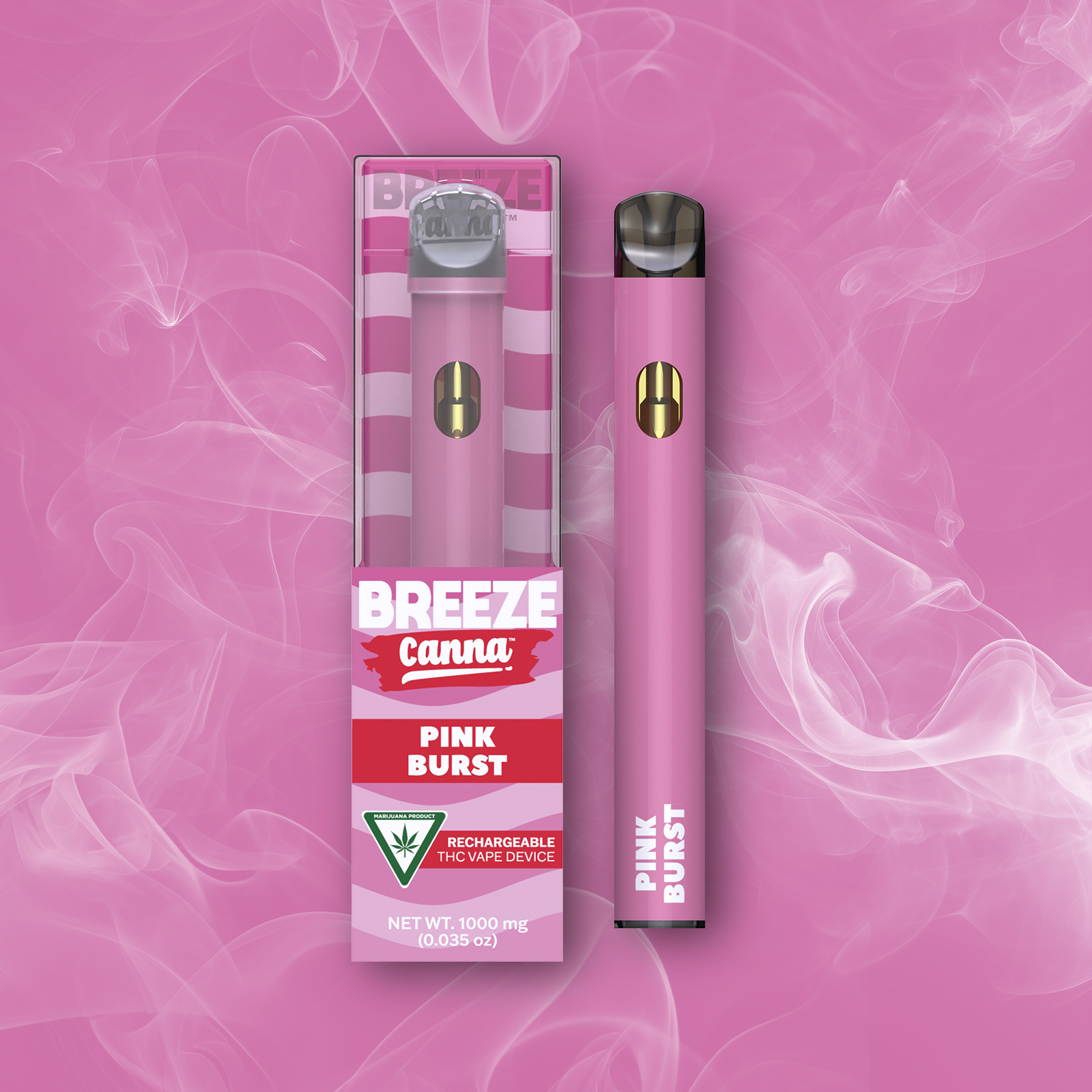 Photograph of product: Breeze | Pink Burst | 1g AIO