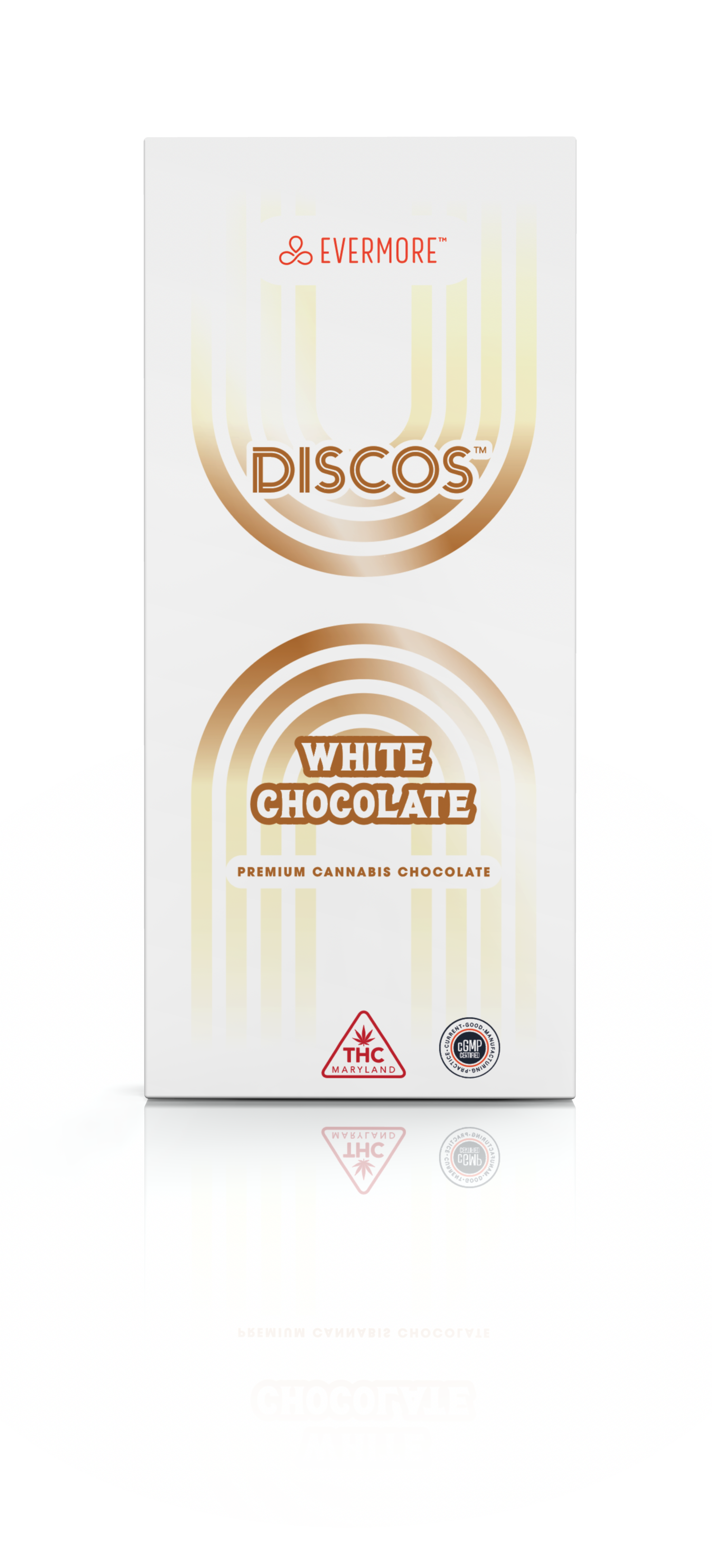 Photograph of product: Evermore | Discos | White Chocolate | Cookies & Cream | 10 x 10mg