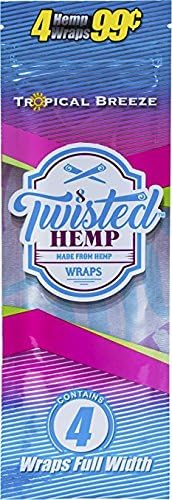 Photograph of product: TWISTED HEMP WRAPS I TROPICAL BREEZE I 4PK
