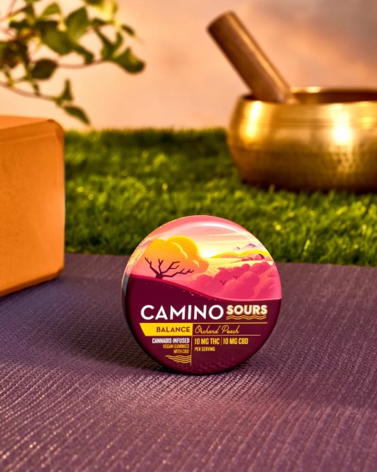 Photograph of product: Orchard Peach Sours 1:1 TH-oui:CBD Gummies | 20 Pack