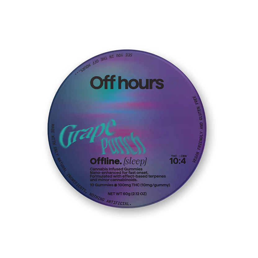 Photograph of product: Off Hours - Grape Punch Offline - Gummies - 100mg